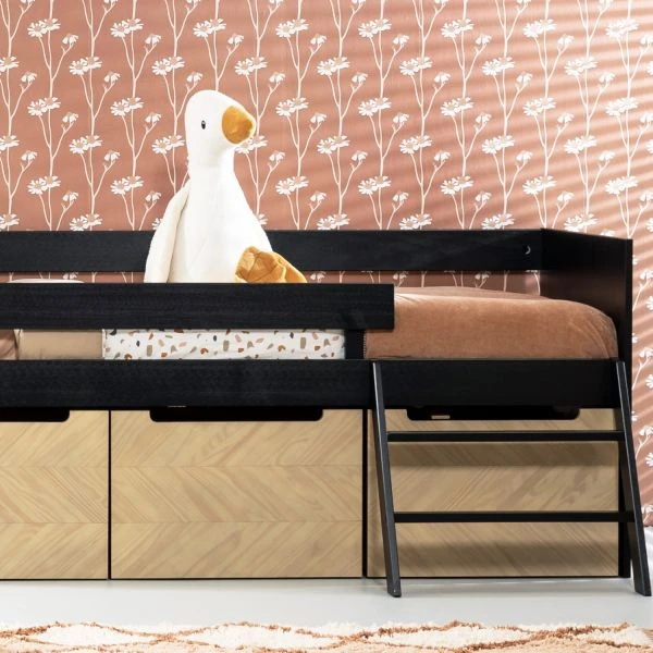 Europe Baby Beau Bedbank - Zwart / Naturel - 90 X 200 Cm 4 Europe Baby Beau Bedbank - Zwart / Naturel - 90 X 200 Cm - Afbeelding 4