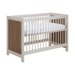Europe Baby Vittoria III Babykamer Cashmere / Walnoot | Bed 60 X 120 Cm + Commode -Kinderproducten Winkel Vittoria cashmere ledikant 2 f931