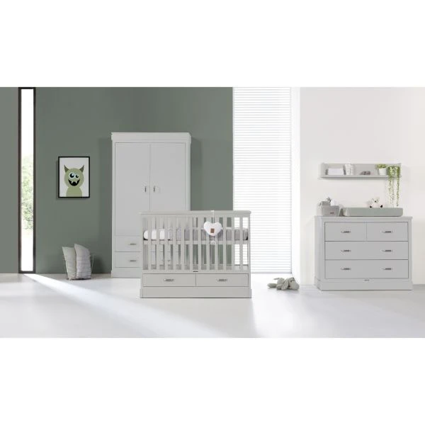 Kidsmill Newport Babykamer Grijs | Bed 60 X 120 Cm + Commode 2 Kidsmill Newport Babykamer Grijs | Bed 60 X 120 Cm + Commode - Afbeelding 2
