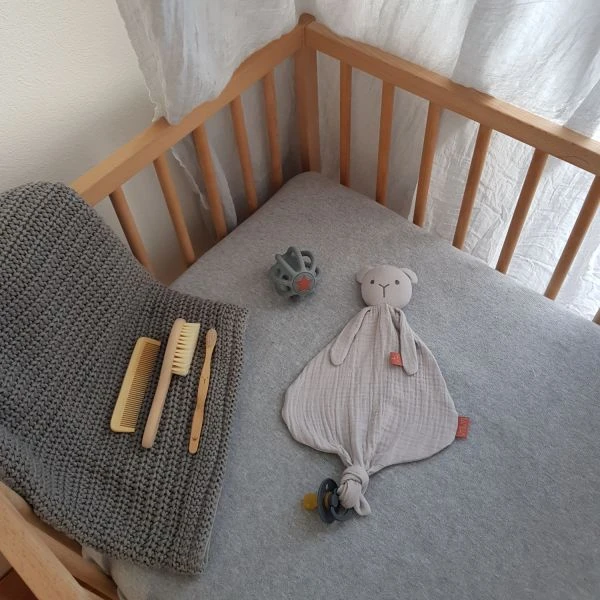 Bambam Bear Knuffeldoekje Organic Grey 3 Bambam Bear Knuffeldoekje Organic Grey - Afbeelding 3