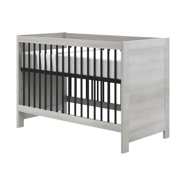 Europe Baby Vittoria Babybed Grijs / Zwart 60 X 120 Cm 2 Europe Baby Vittoria Babybed Grijs / Zwart 60 X 120 Cm - Afbeelding 2
