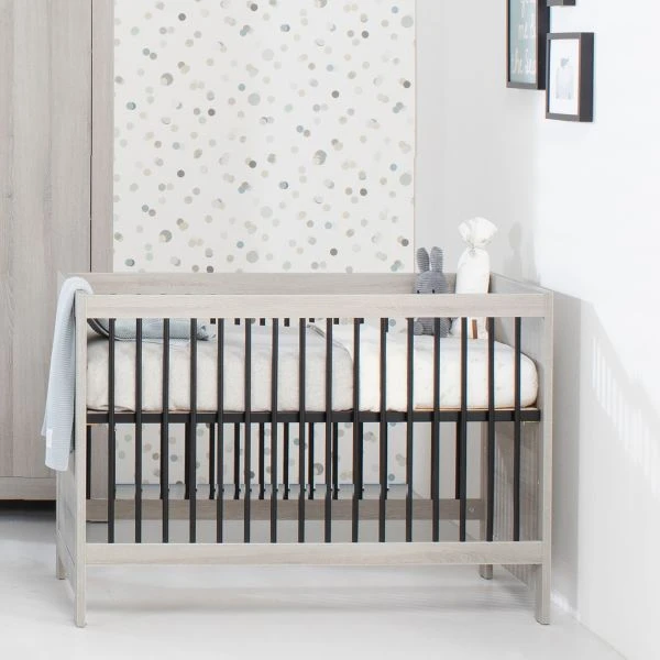 Europe Baby Vittoria Babybed Grijs / Zwart 60 X 120 Cm 3 Europe Baby Vittoria Babybed Grijs / Zwart 60 X 120 Cm - Afbeelding 3