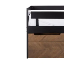 Europe Baby Beau Bedbank Zwart / Walnoot 90 X 200 Cm -Kinderproducten Winkel beau walnoot bedbank detail 1 0522