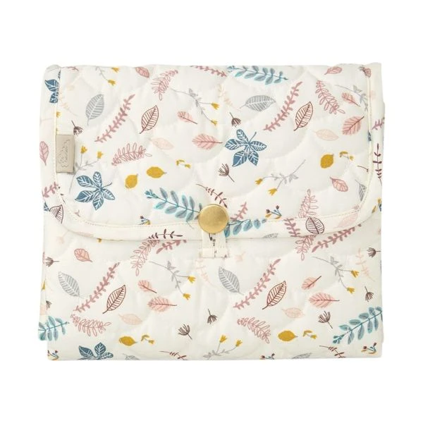 Cam Cam Pressed Leaves Quilted Verschoningsmatje Rose 1 Cam Cam Pressed Leaves Quilted Verschoningsmatje Rose