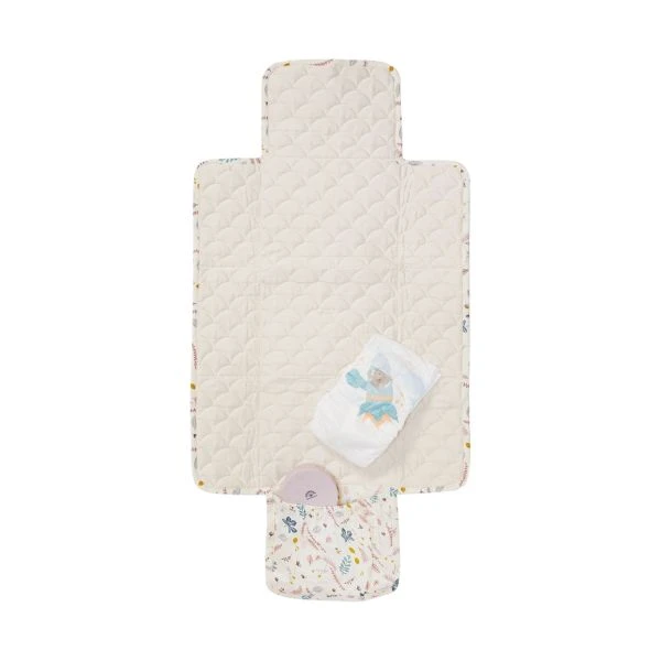 Cam Cam Pressed Leaves Quilted Verschoningsmatje Rose 3 Cam Cam Pressed Leaves Quilted Verschoningsmatje Rose - Afbeelding 3