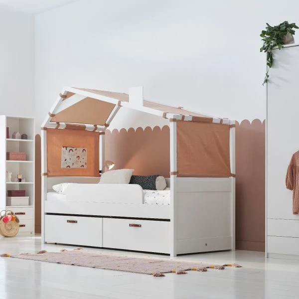 Cool Kids Bedbank Met Hutconstructie Wit 90 X 200 Cm - Afbeelding 3