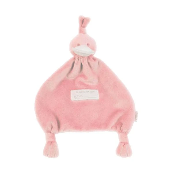 BamBam Duck Knuffeldoekje Pink 1 BamBam Duck Knuffeldoekje Pink