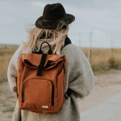 Dusq Canvas Vegan Bag Sunset Cognac -Kinderproducten Winkel dusq canvas vegan bag sunset cognac 6 40ce