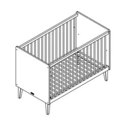 Bopita Indy Babybed Wit / Naturel 60 X 120 Cm 9 Bopita Indy Babybed Wit / Naturel 60 X 120 Cm -Kinderproducten Winkel indy babybed 60 x 120 tekening dcdb