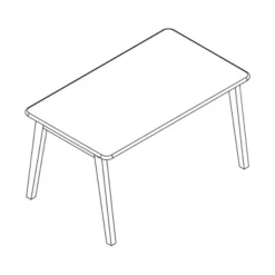 Bopita Ivar Kindertafel Rechthoekig Naturel / Wit -Kinderproducten Winkel ivar speeltafel tekening 0b53