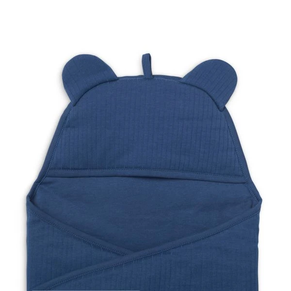 Jollein Basic Stripe Wikkeldeken Jeans Blue 5 Jollein Basic Stripe Wikkeldeken Jeans Blue - Afbeelding 5