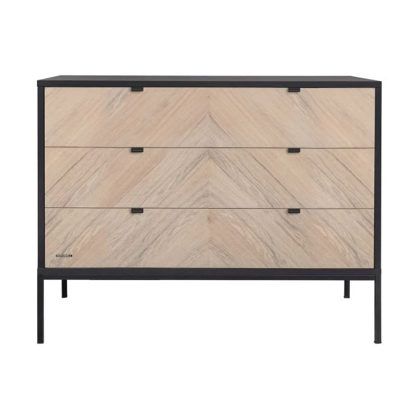 Kidsmill Vince Babykamer Black / Oak | Bed 60 X 120 Cm + Commode Breed 4 Kidsmill Vince Babykamer Black / Oak | Bed 60 X 120 Cm + Commode Breed - Afbeelding 4