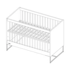 Kidsmill Modular 2 Babybed Mat Zwart - Zwart - 60 X 120 Cm -Kinderproducten Winkel knipsel intense cot 60 x 120 black frame 2 3744