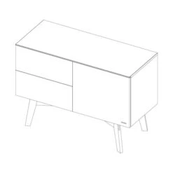 Kidsmill Sixties Commode Wit Mat / Walnoot -Kinderproducten Winkel knipsel sixties chest 14 7b39