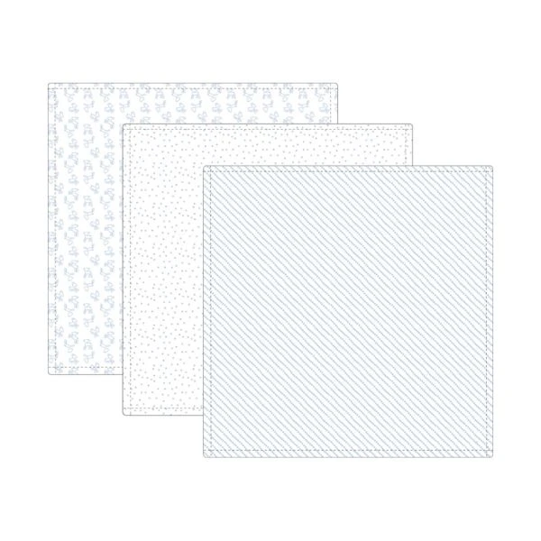 Laessig Swaddle Light Blue 3 Stuks 1 Laessig Swaddle Light Blue 3 Stuks