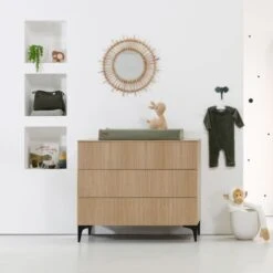 Kidsmill Levi Commode Naturel Eiken -Kinderproducten Winkel levi ronde poot commode sfeer 2 20ca