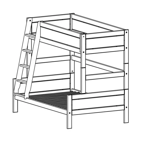 LIFETIME Kidsrooms Stapelbed Family Luxe Whitewash 140 X 200 Cm 4 LIFETIME Kidsrooms Stapelbed Family Luxe Whitewash 140 X 200 Cm - Afbeelding 4
