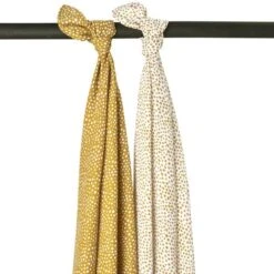 Meyco Cheetah Swaddle Honey Gold 2 Stuks