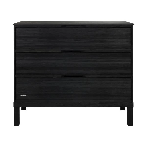 Kidsmill Pure Wood Commode Zwart Geborsteld 1 Kidsmill Pure Wood Commode Zwart Geborsteld