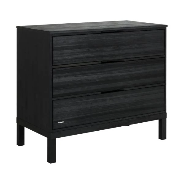 Kidsmill Pure Wood Commode Zwart Geborsteld 2 Kidsmill Pure Wood Commode Zwart Geborsteld - Afbeelding 2