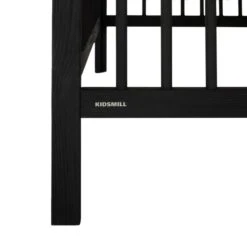 Kidsmill Pure Wood Ledikant Zwart Geborsteld 60 X 120 Cm -Kinderproducten Winkel pure wood zwart ledikant detail2 81af